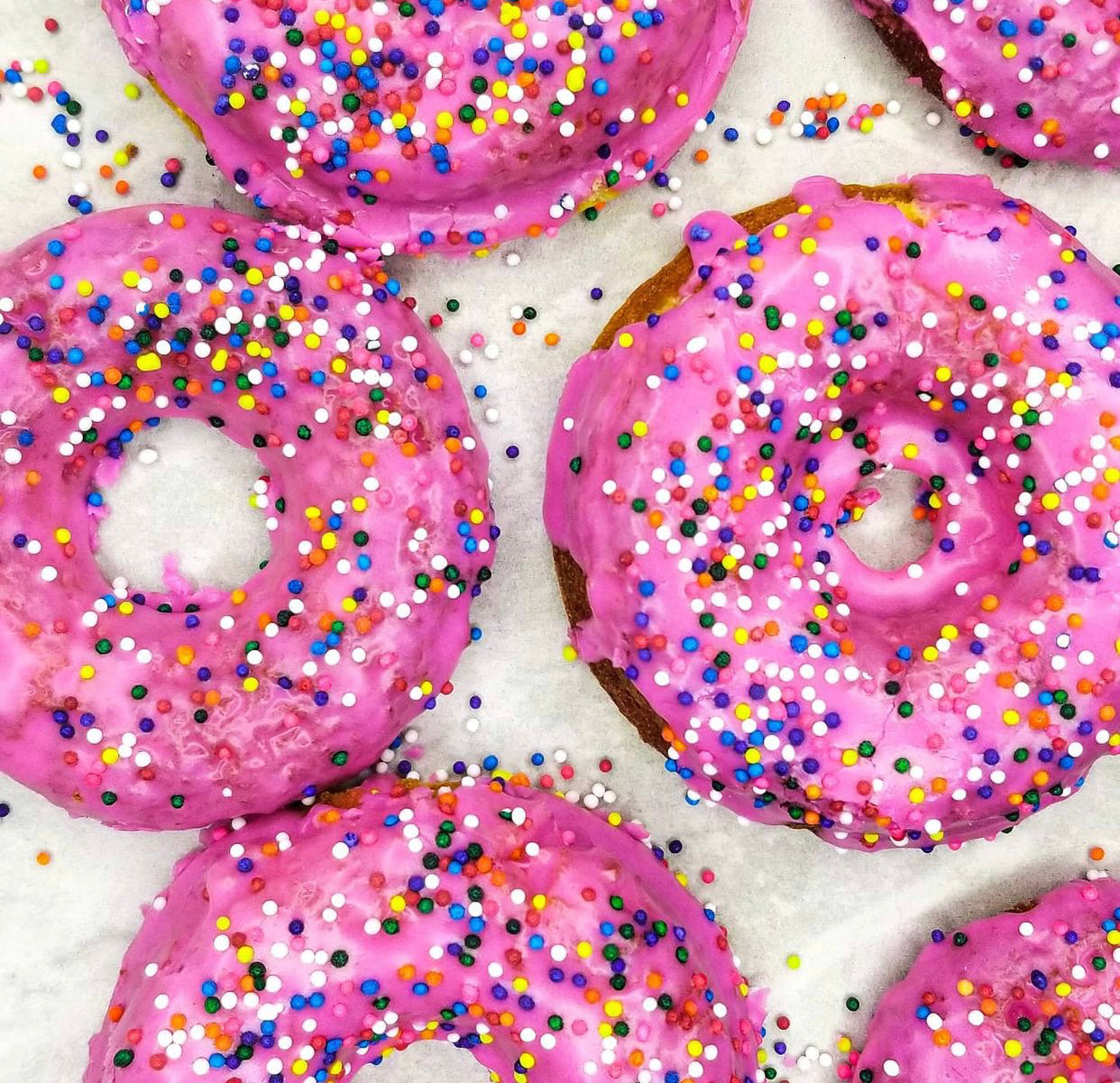 Birthday Keto Cupcake Batter Donuts – Protein Milkshake Bar